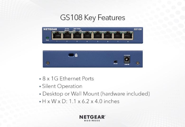 NETGEAR GS108GE SWITCH